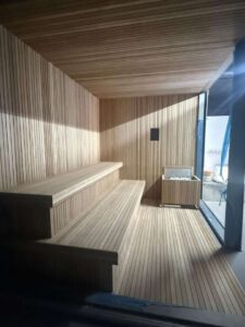 Término de instalação da sauna seca