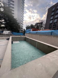 Revestimento da piscina externa