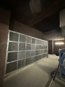 Instalação de filtro – sala de pressurização