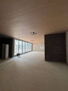 Execução de forro e piso do fitness