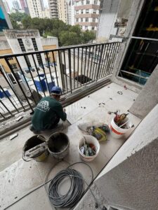 Revestimento de piso – área técnica