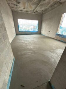 Execução de contrapiso das coberturas