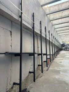 Estrutura de fachada ventilada – rampa