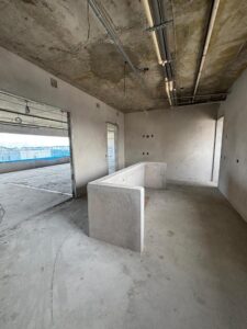 Execução de base da ilha da cozinha