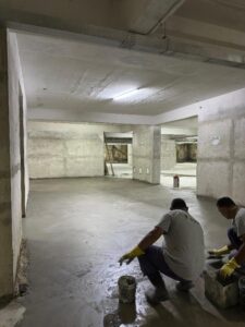 Tratamento de piso do subsolo