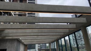 Luminárias do deck da Piscina Coberta