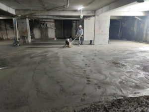 Acabamento do piso do 3º subsolo
