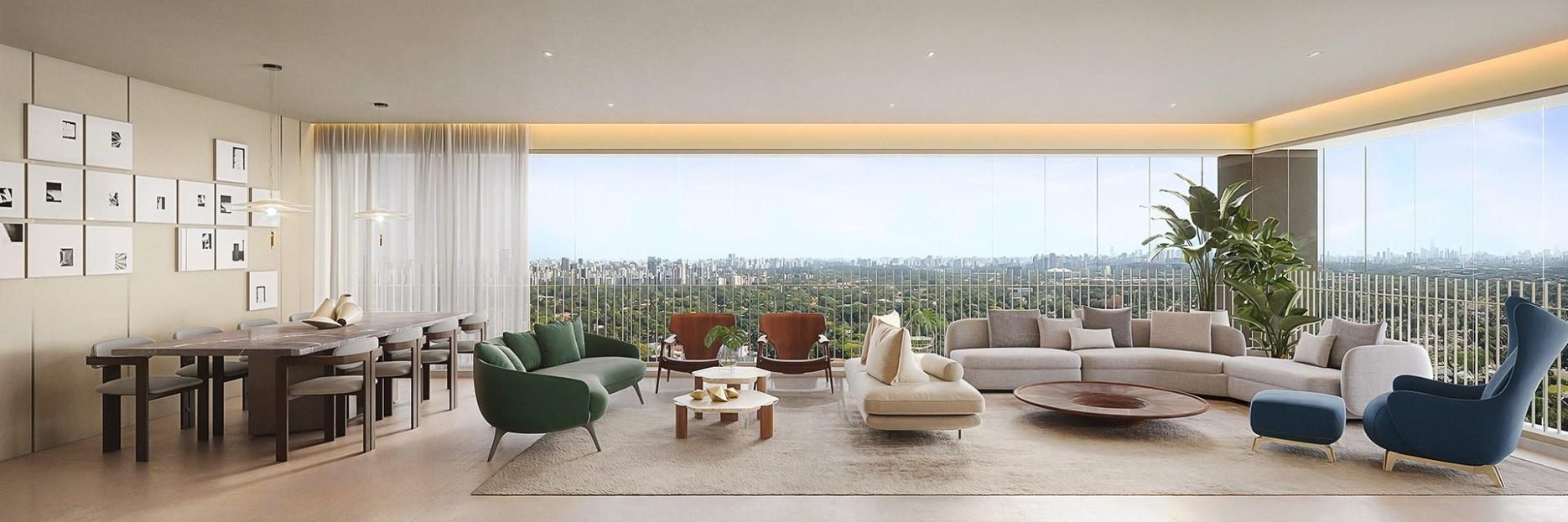 Living integrado 263m²